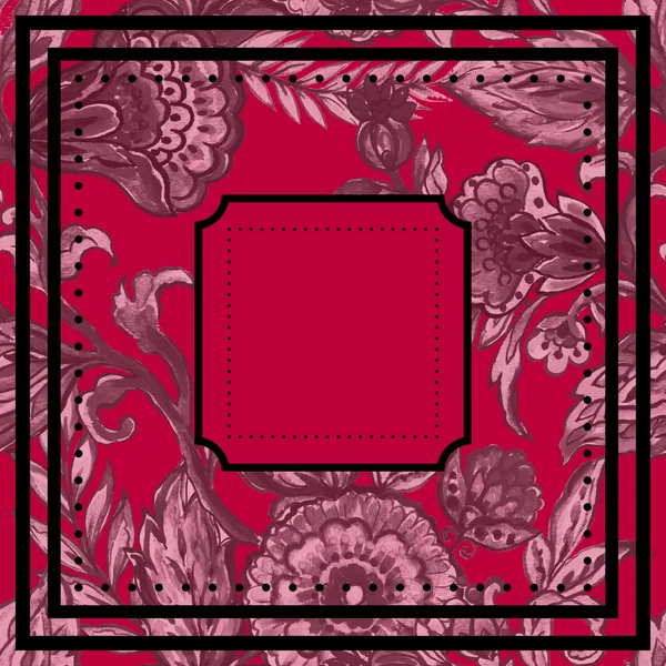 Crimson & Black Paisley Neoprene Mahjong Mat