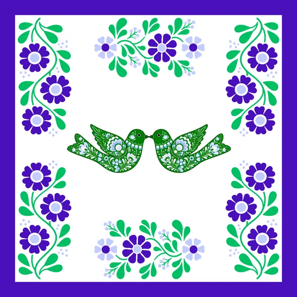 Birds Kissing Mahjong Mat: Mahj Game Tabletop