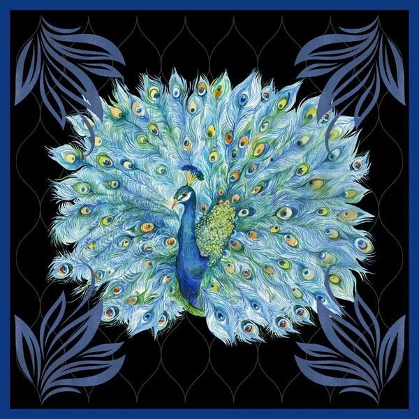 Peacock Feathers Mahjong Mat