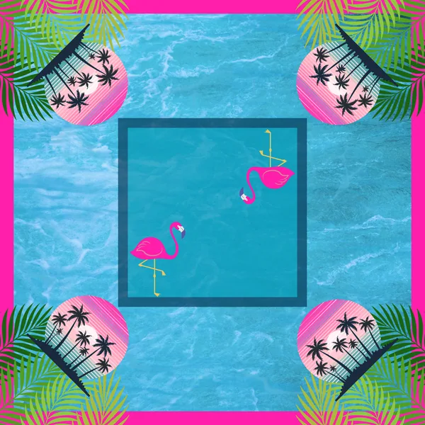 Florida Flamingo Neoprene Mahjong Mat