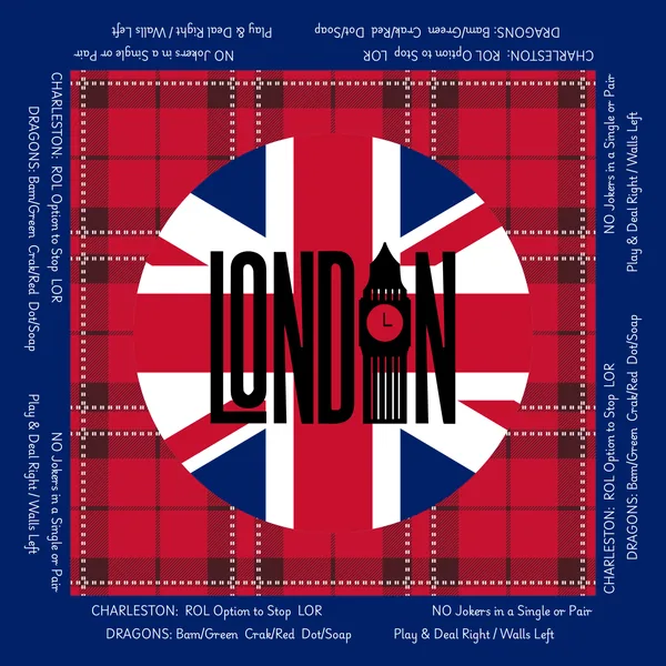 London Calling with Instructions Neoprene Mahjong Mat