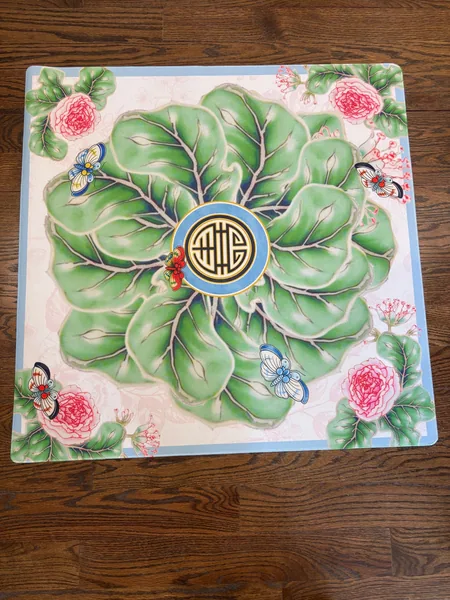 Bok Choy Chinoiserie Neoprene Mahjong Mat