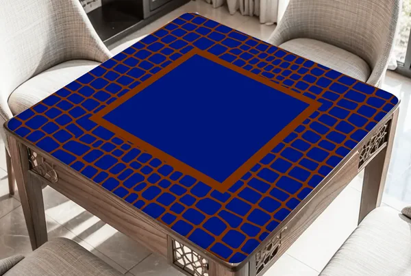 Navy Gator Mahjong Mat