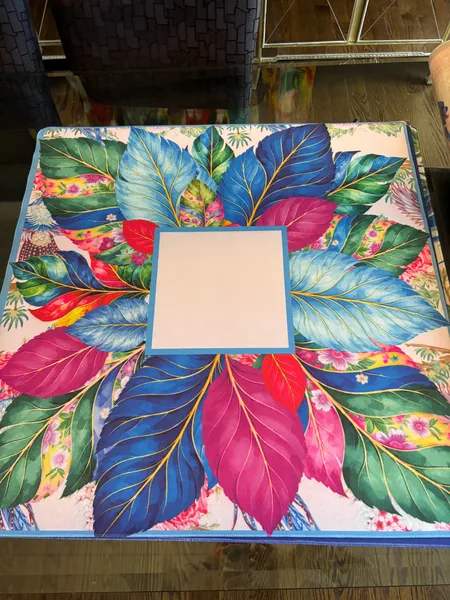 Tobacco Leaves Square Middle Neoprene Mahjong Mat