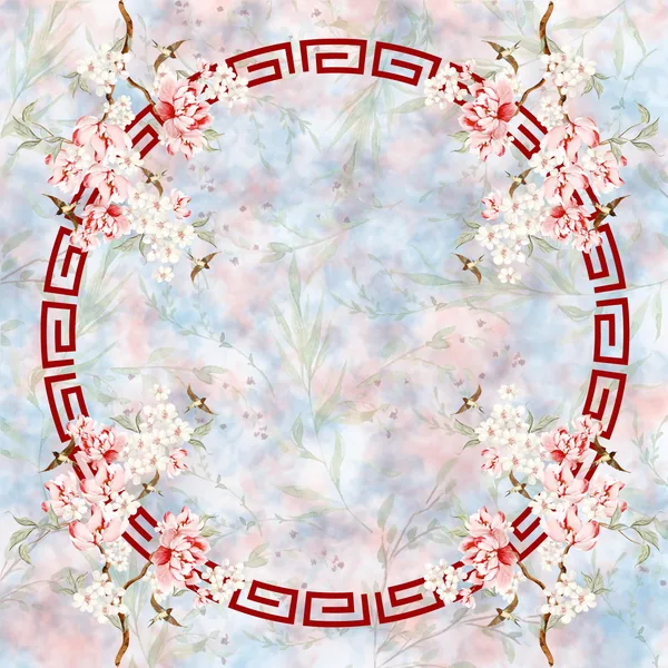 Birdie on a Branch Mahjong Mat: Mahj Game Tabletop