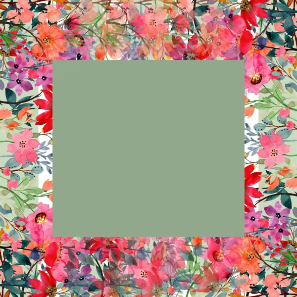 Green Bright Floral Mahjong Mat