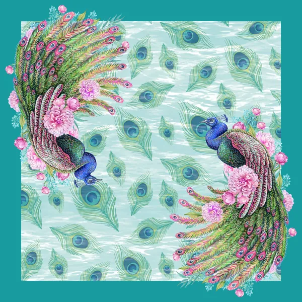 Peacock Lagoon Mahjong Mat