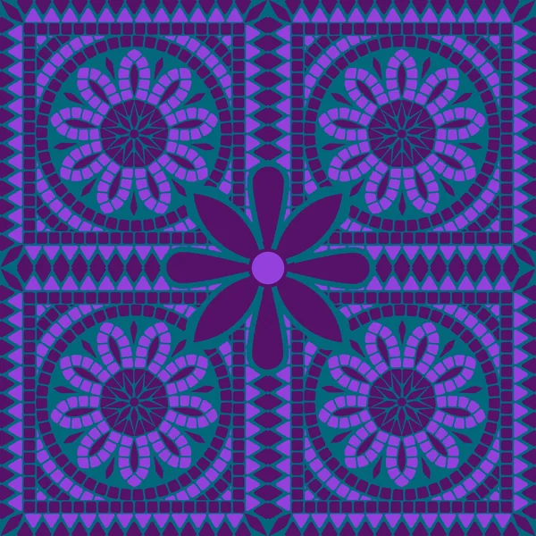Purple and Teal Tiles Mahjong Mat Tabletop
