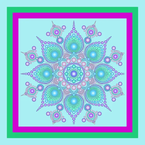 Purple Mandala Beads Mahjong Mat