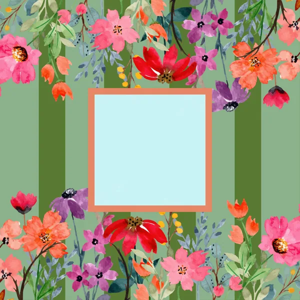 Blue and Coral Floral Mahjong Mat