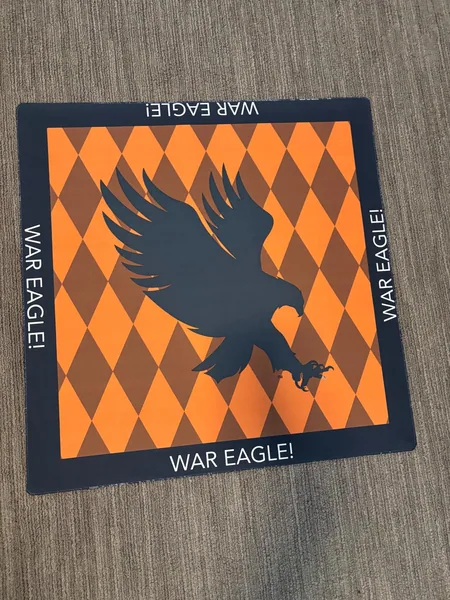 Auburn Eagle Mahjong Mat: Mahj Game Tabletop