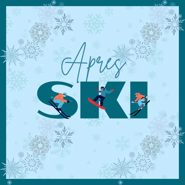 Apres Skiing in Teal with Skiers Mahjong Mat: Mahj Game Tabletop