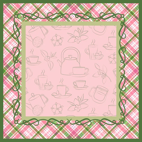 Spill the Tea Plaid Mahjong Mat