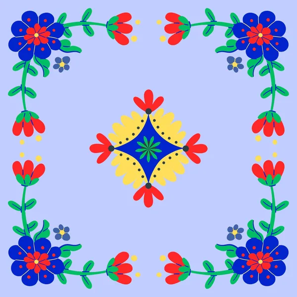 Primary Florals Mahjong Mat