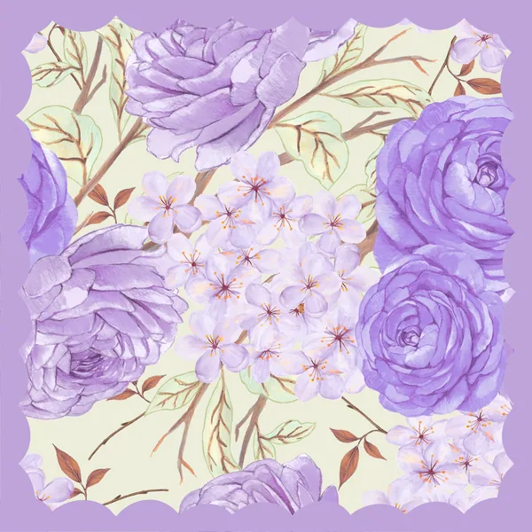 Lavender Flowers Mahjong Mat