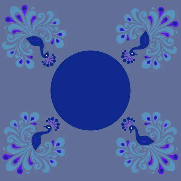 Blue Peacock Mahjong Mat