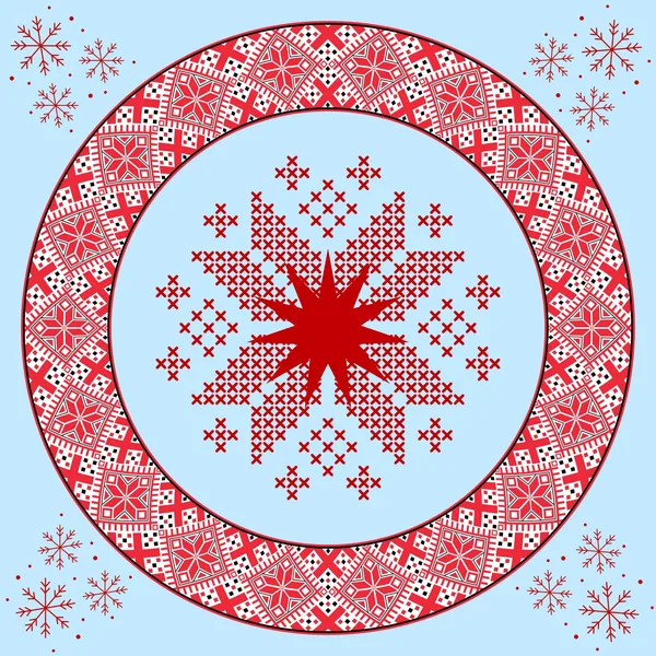 Fair Isle Snowflakes Mahjong Mat Tabletop
