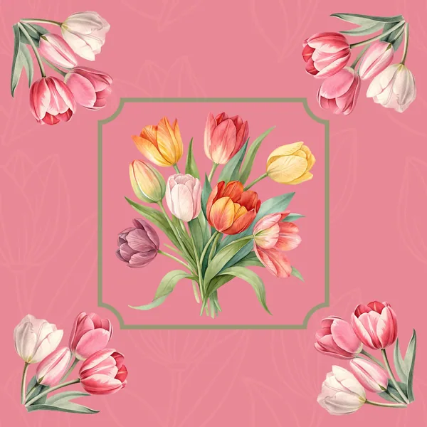Spring Tulips Mahjong Mat