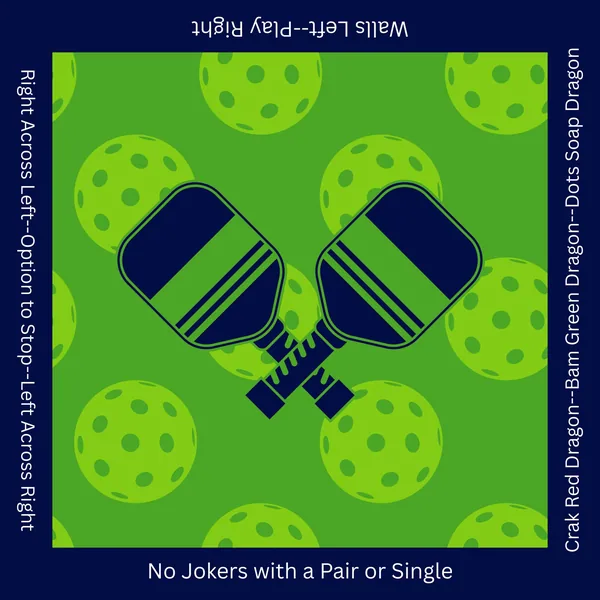 Pickleball with Directions Mahjong Mat