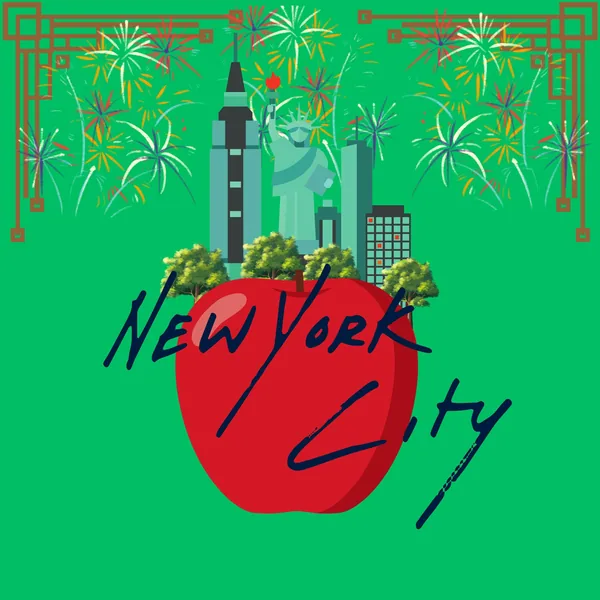 New York City Green Mahjong Mat