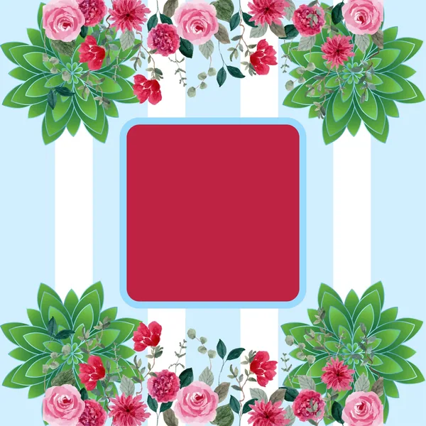 Green and Wine Florals Mahjong Mat