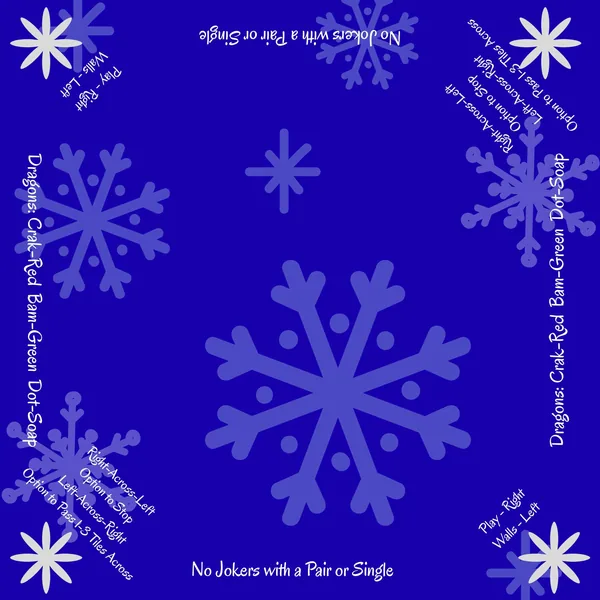 Snowflake Holiday Mahjong Mat