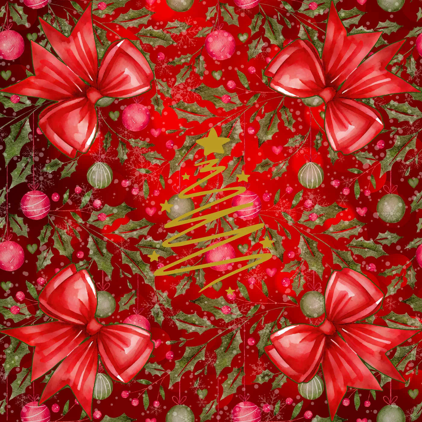 Christmas Bows Neoprene Mat