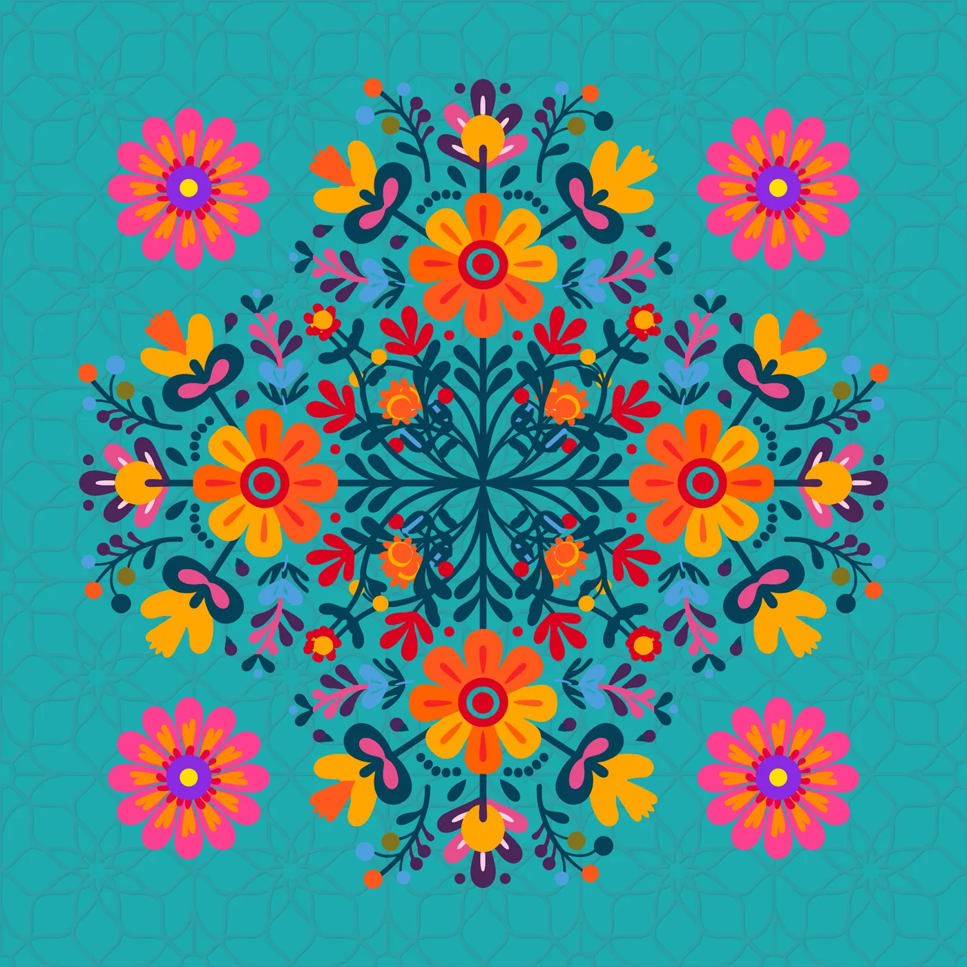 Folk Garden Neoprene Mat