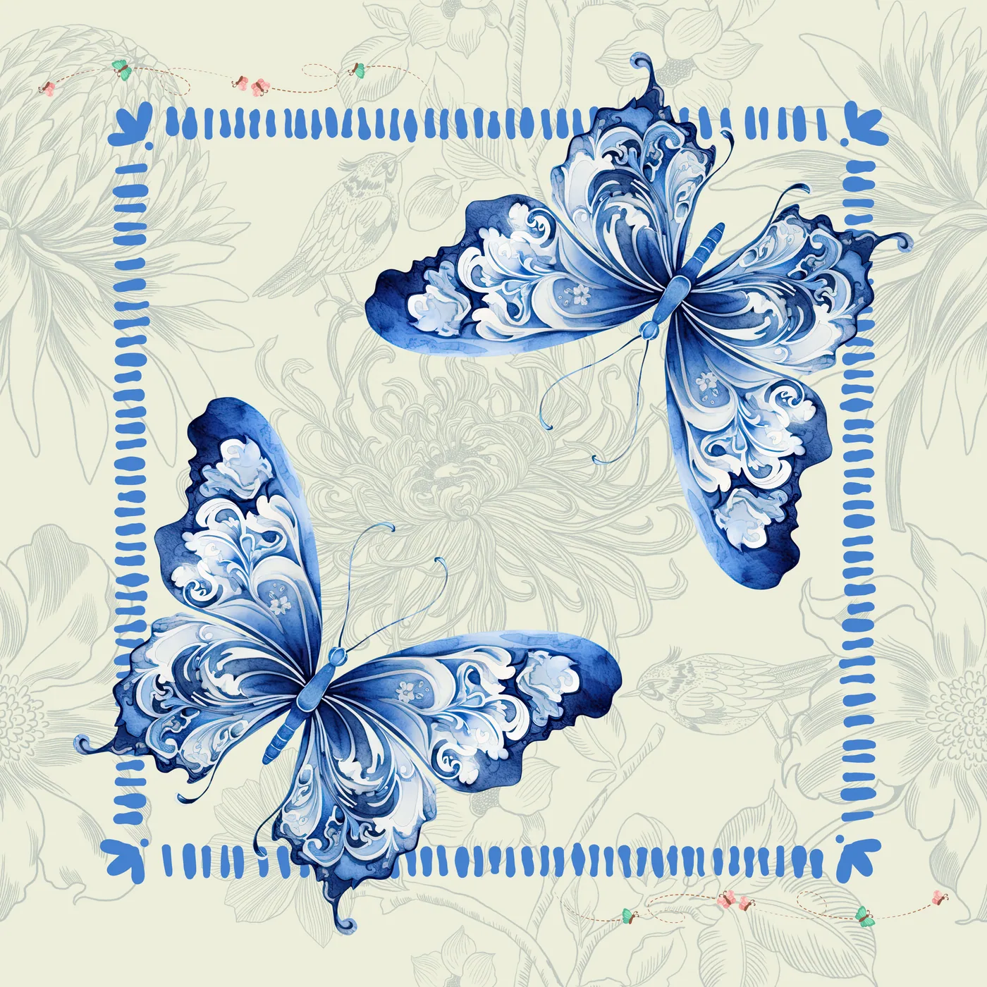 Indigo Wings Neoprene Mat