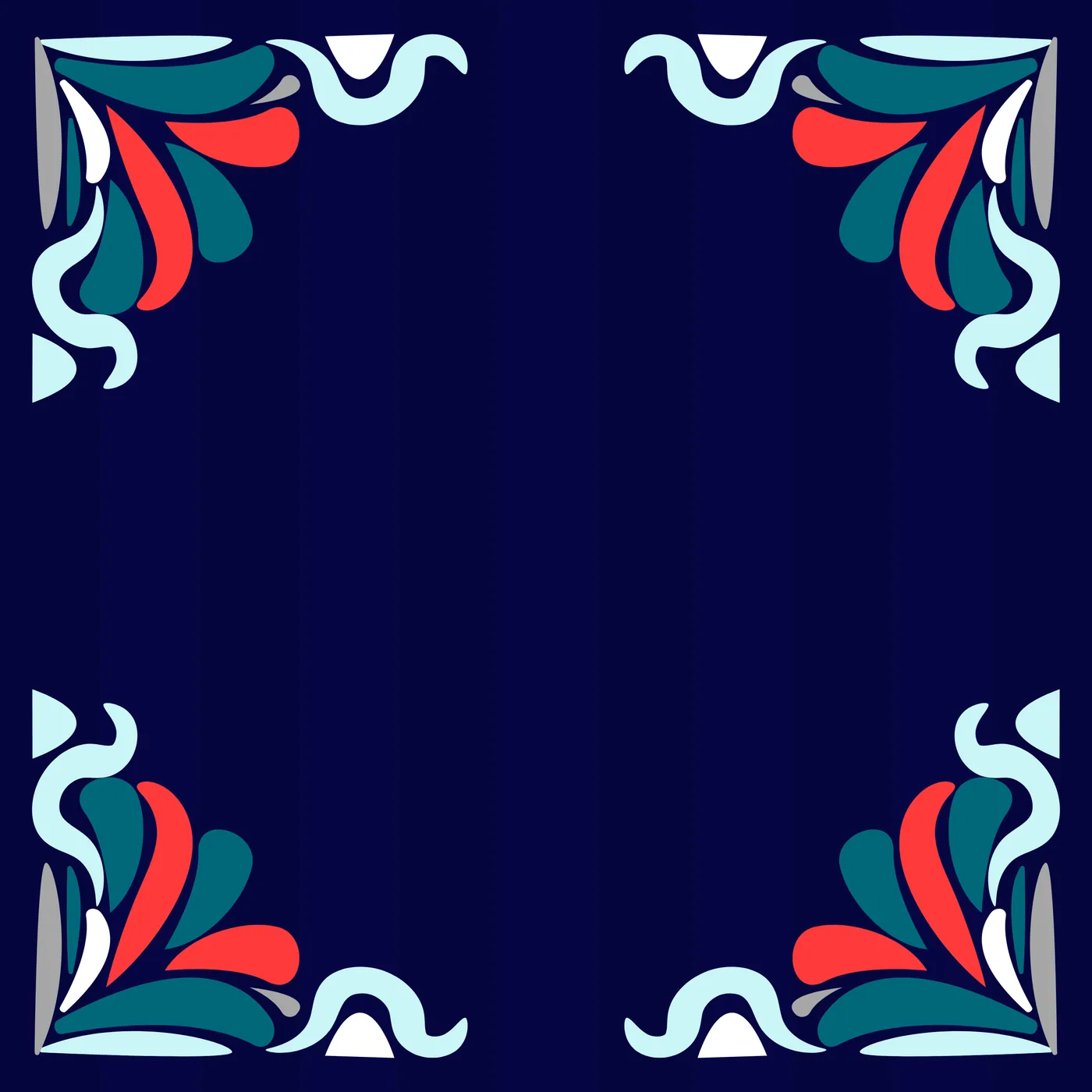 Colorful Corners Neoprene Mat