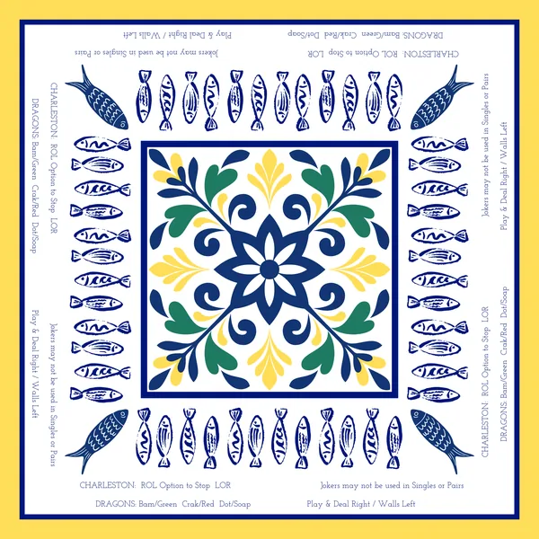 Amalfi Fish with Directions Neoprene Mat