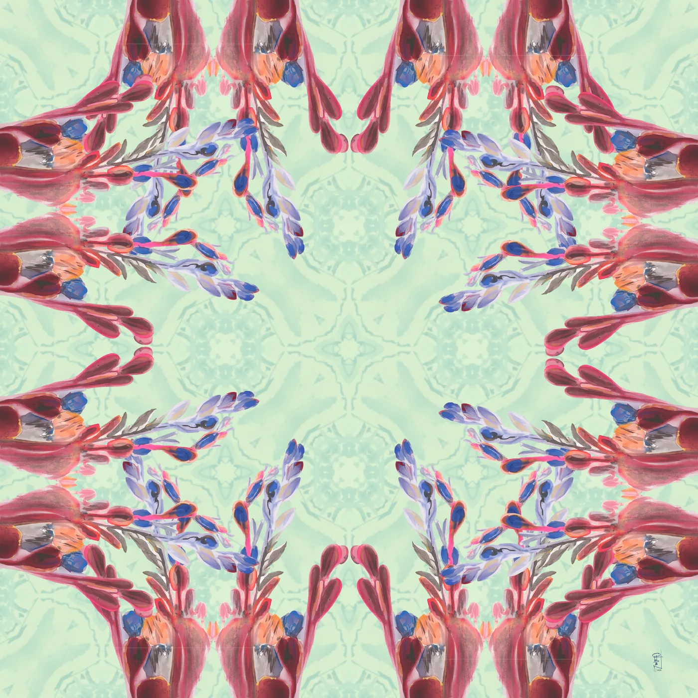Coral Reef Leatherette Artist Collab Mat