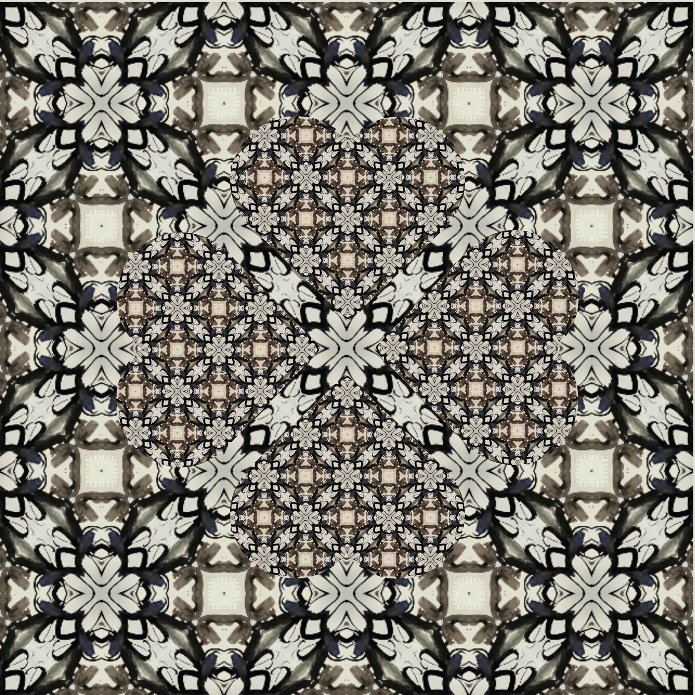 Mocha Kaleidoscope Artist Collab Neoprene Mat