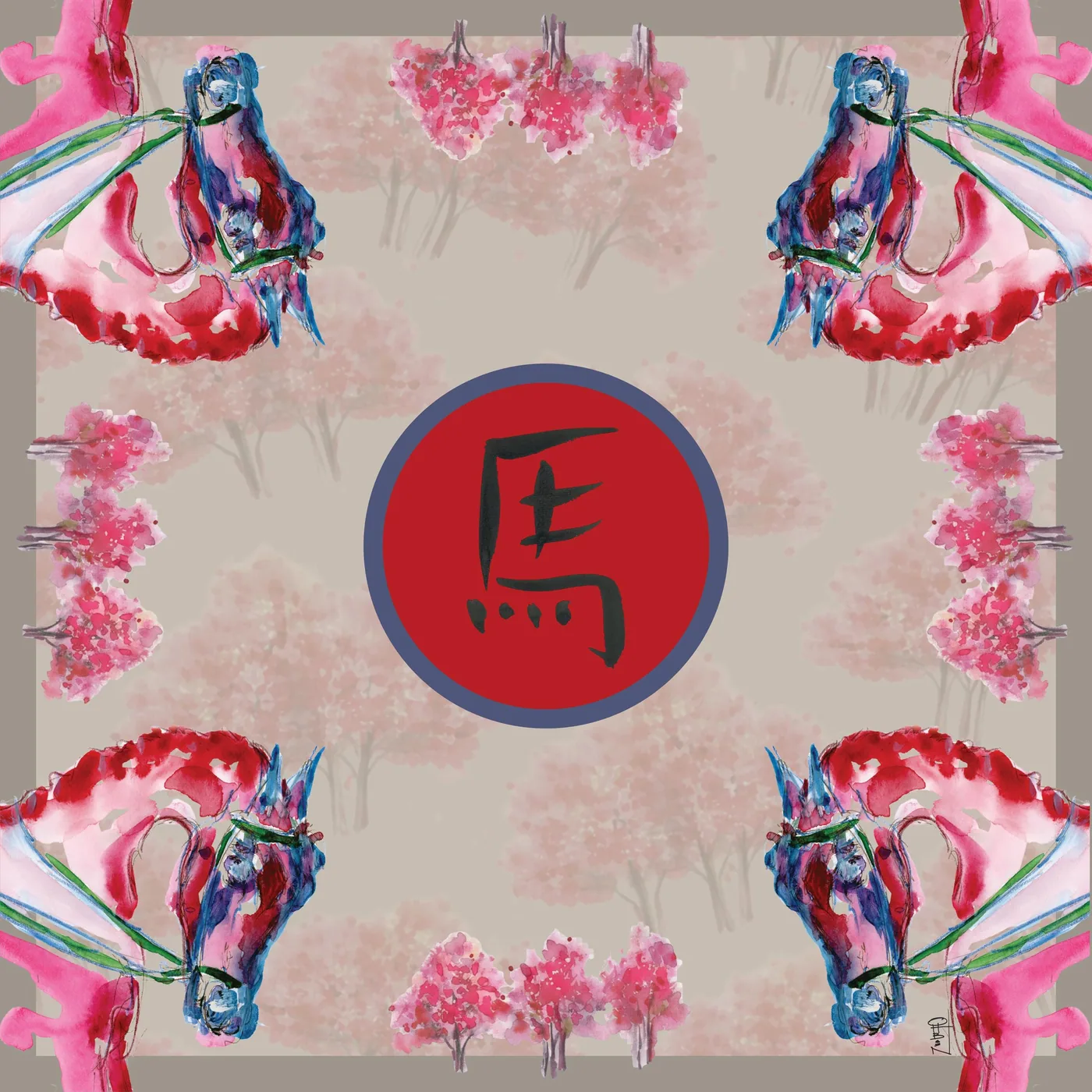 Year of the Horse Artist Collab Mat: Mahj Game Tabletop