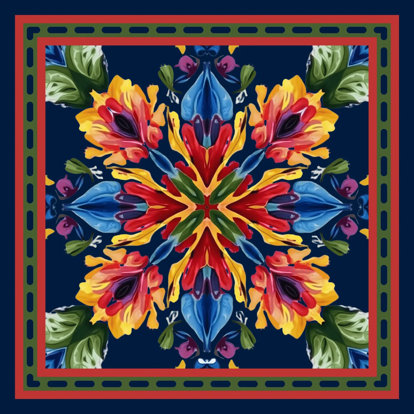 Floral Kaleidoscope Neoprene Mat