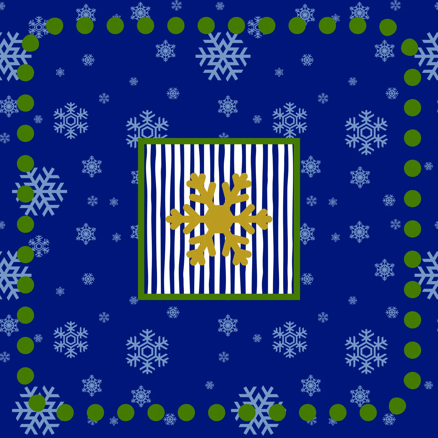 Alpine Snowflakes Neoprene Mat