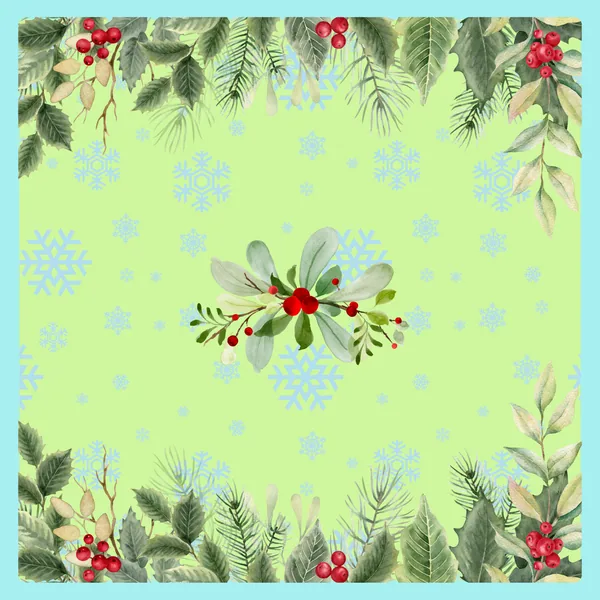 Holly Coastal Christmas Neoprene Mat