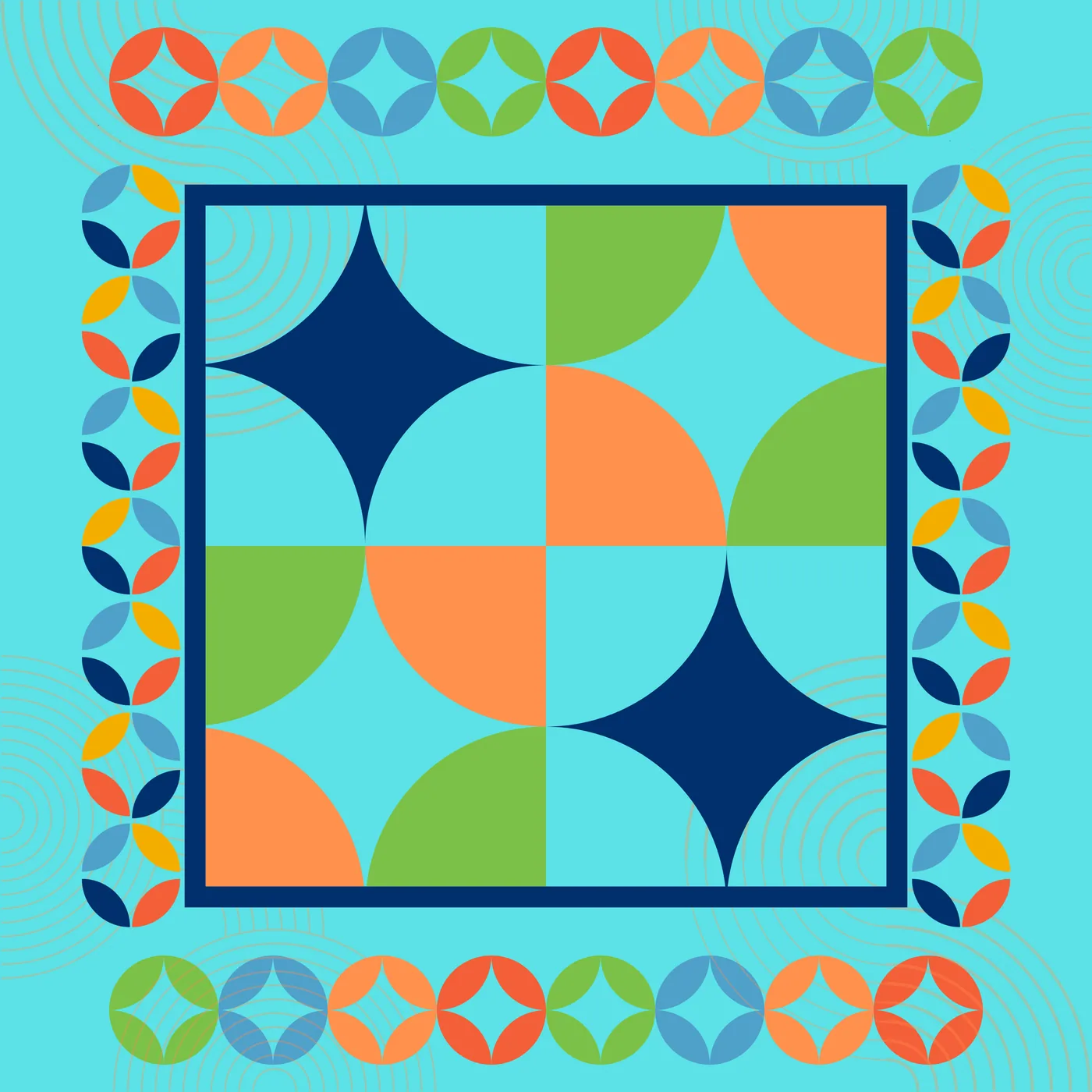 Mid Century Pop Neoprene Mat