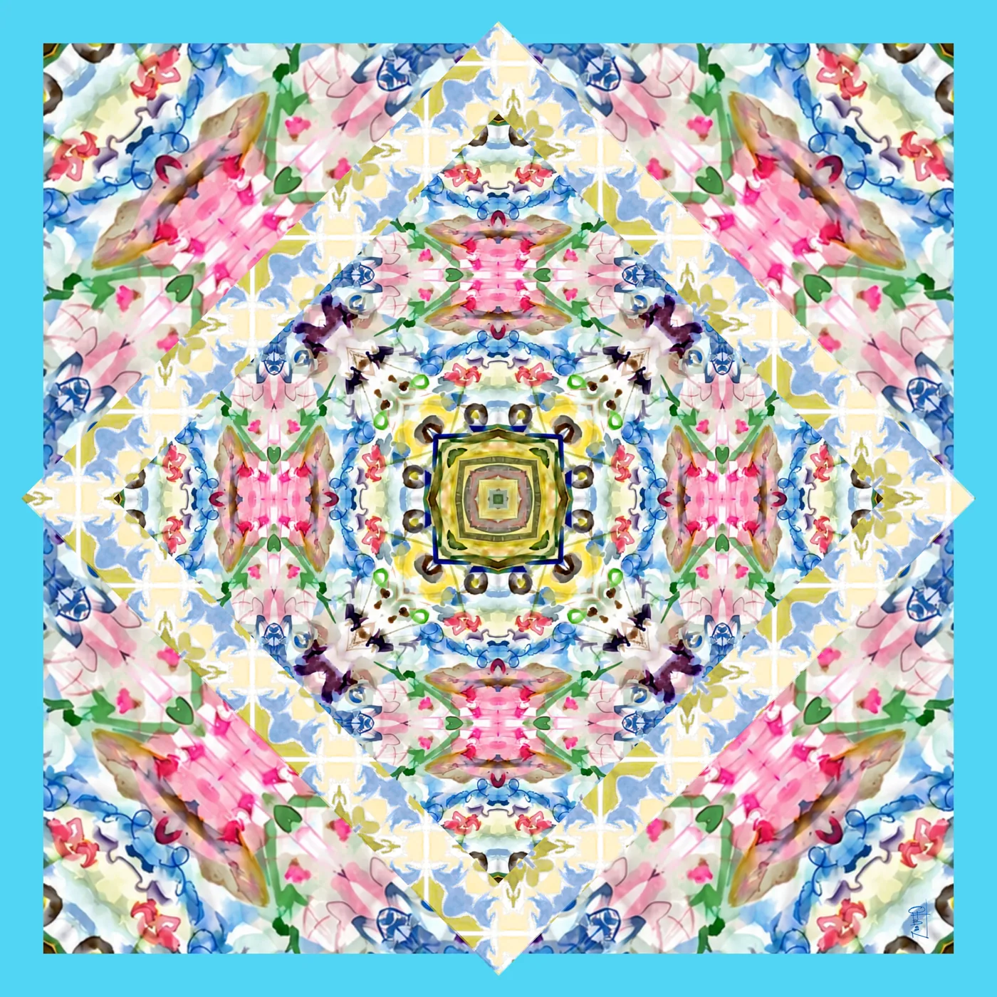 Bohemian Kaleidoscope Artist Collab Neoprene Mahjong Mat
