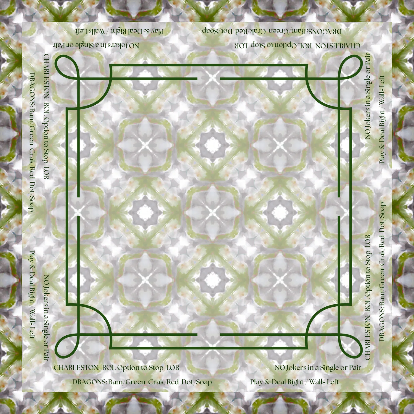 Diamond Pattern with Directions Artist Collab Leatherette