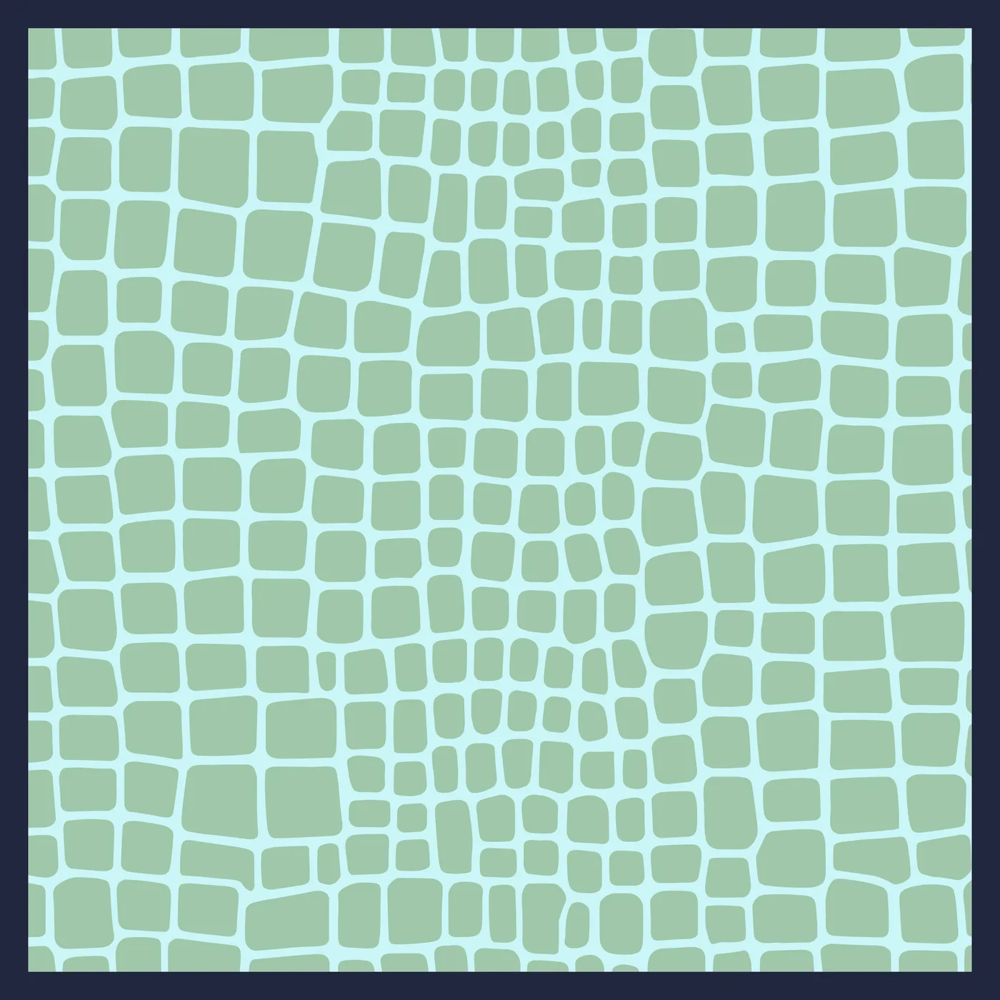 Navy Green Sky Gator Skin Leatherette