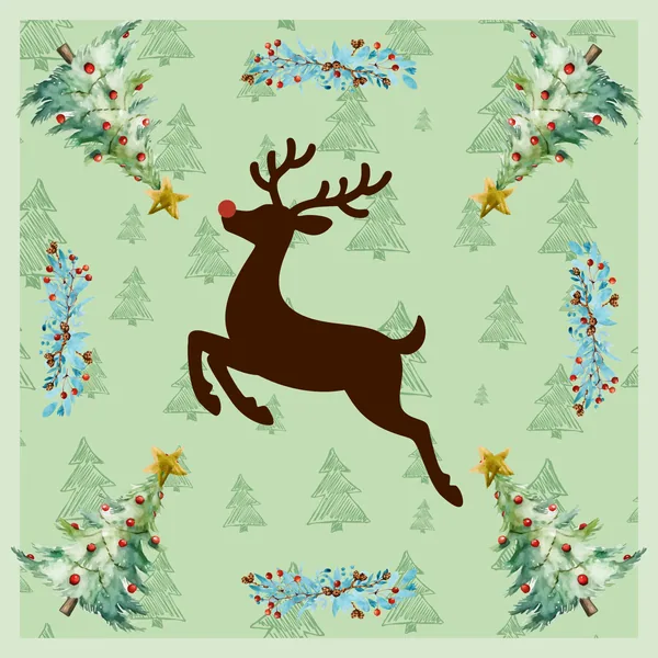 Reindeer Christmas Neoprene Mahjong Mat