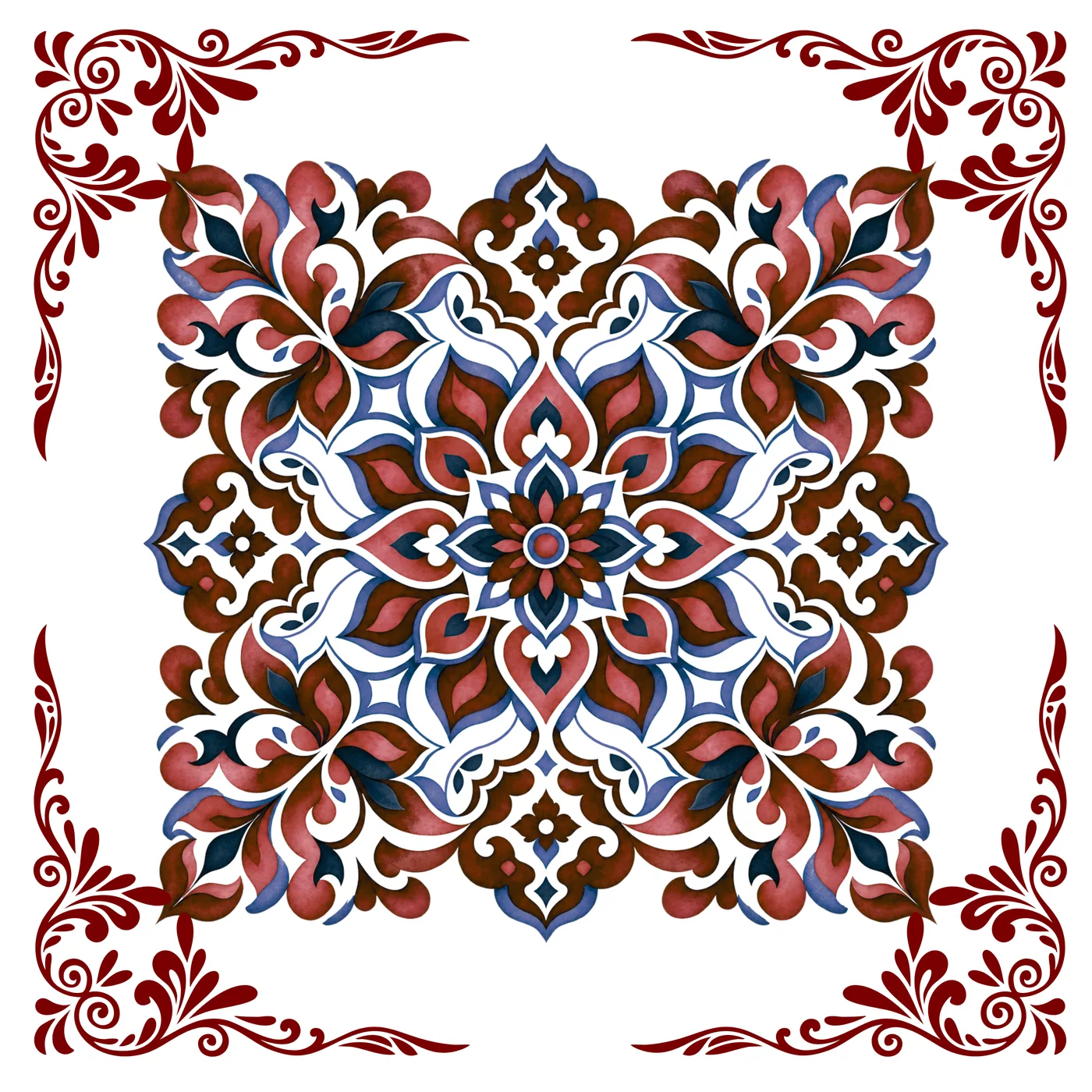 Cranberry Tapestry Neoprene Mat
