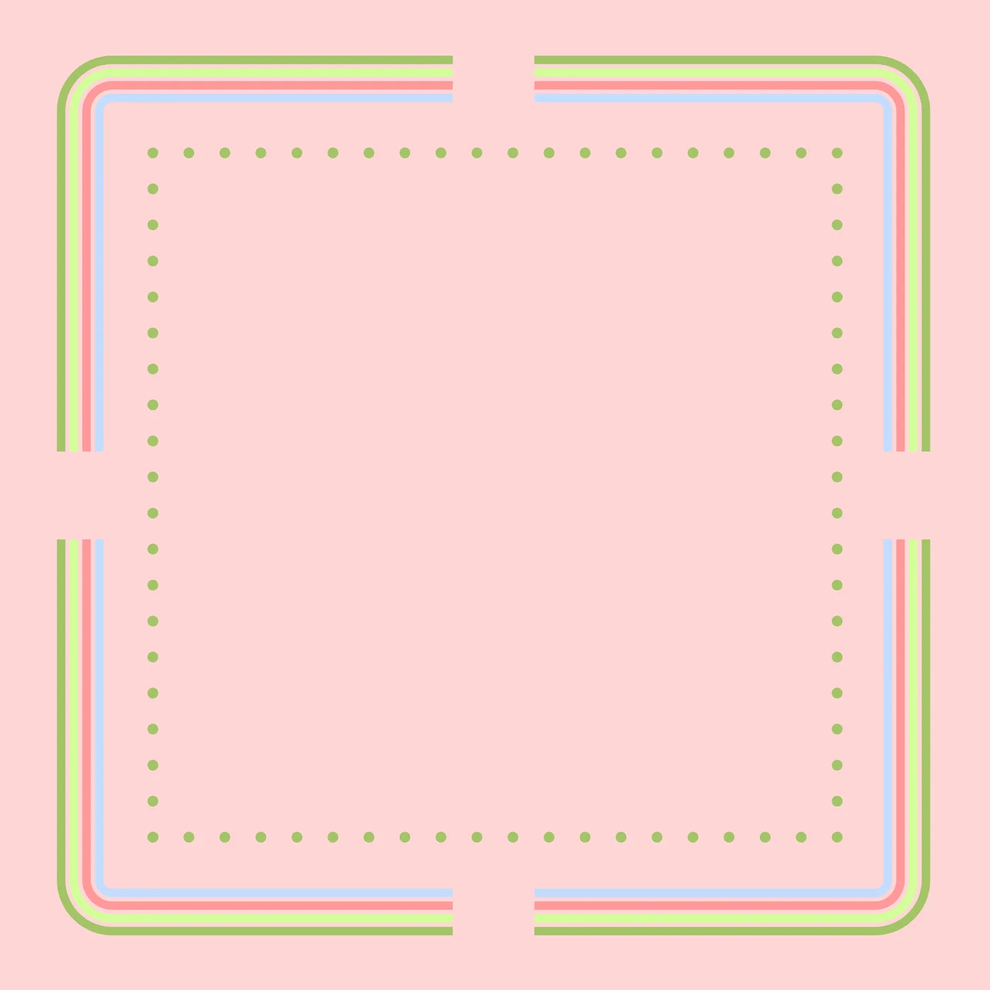 Rose Water Dots and Stripes Mahjong Mat