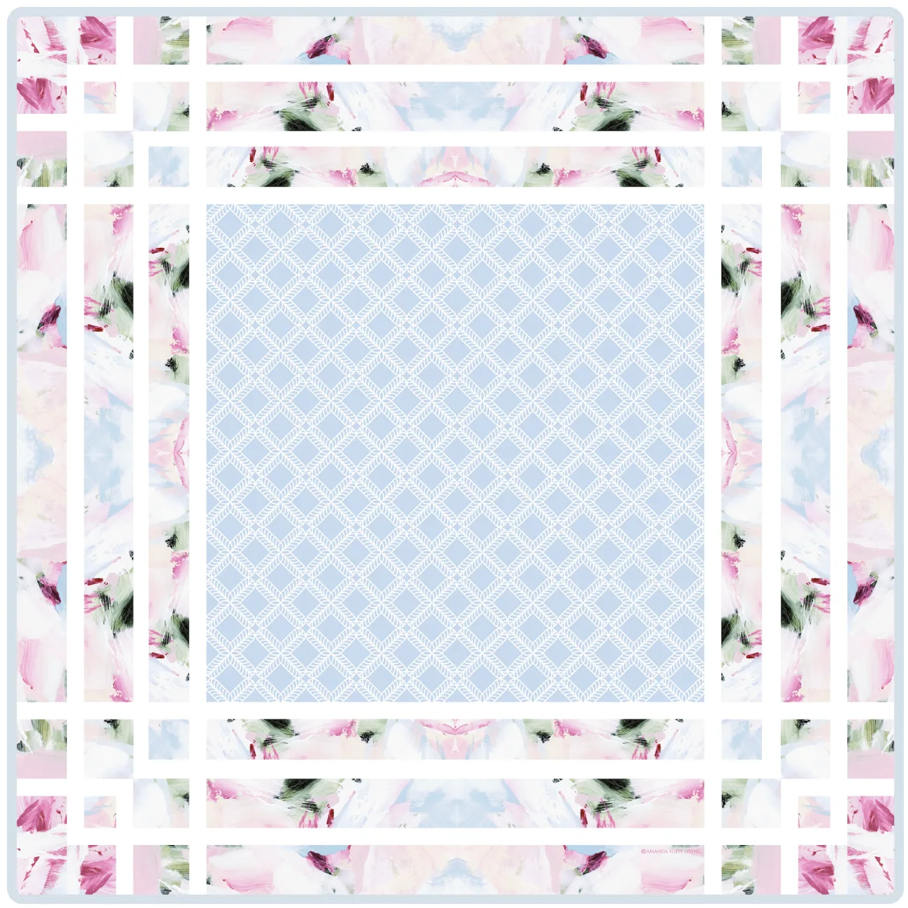 Blue Willow Mahjong Mat