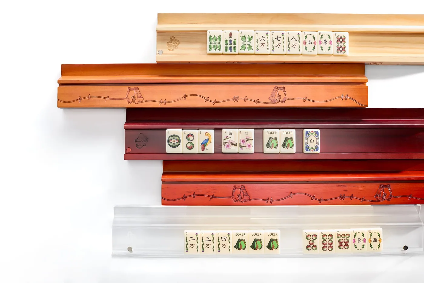 Engraved Mahjong Racks & Pushers