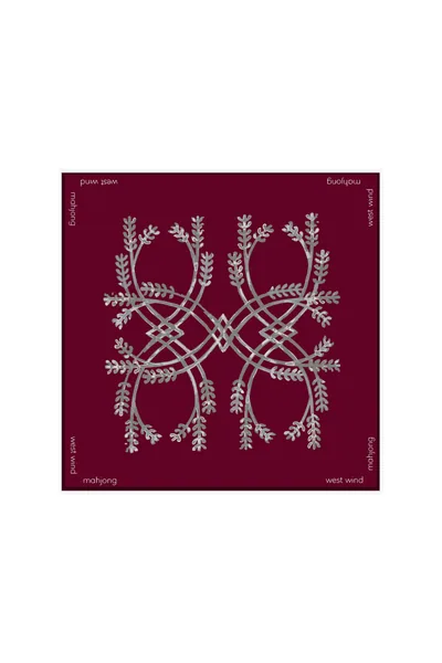 Mahjong Tile Mat - Maroon