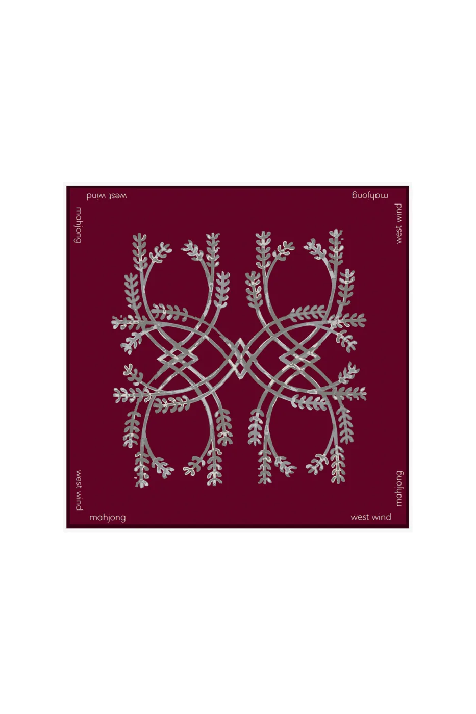 Mahjong Tile Mat - Maroon