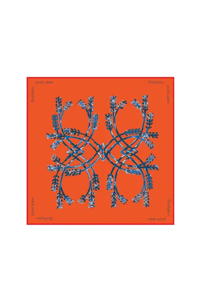 Mahjong Tile Mat - Orange