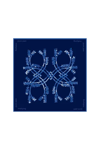 Mahjong Tile Mat - Navy